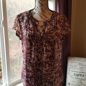 Liz Claiborne tanktop with flowy overshirt